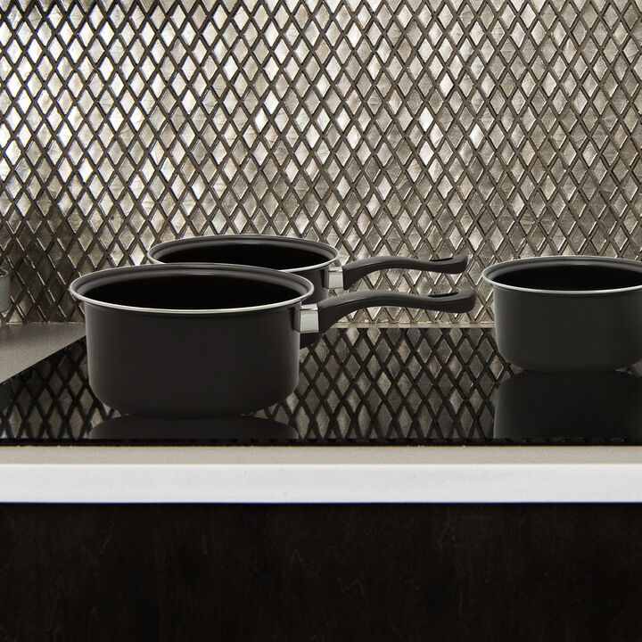 Brentwood 3 Piece Carbon Steel Sauce Pan Set