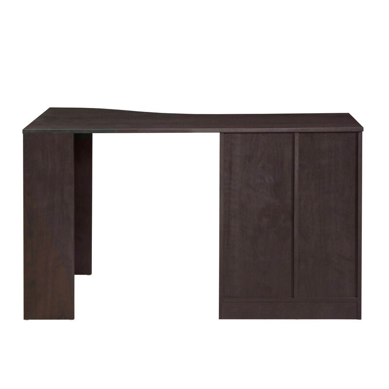 Classic Office Desk with Storage, Espresso