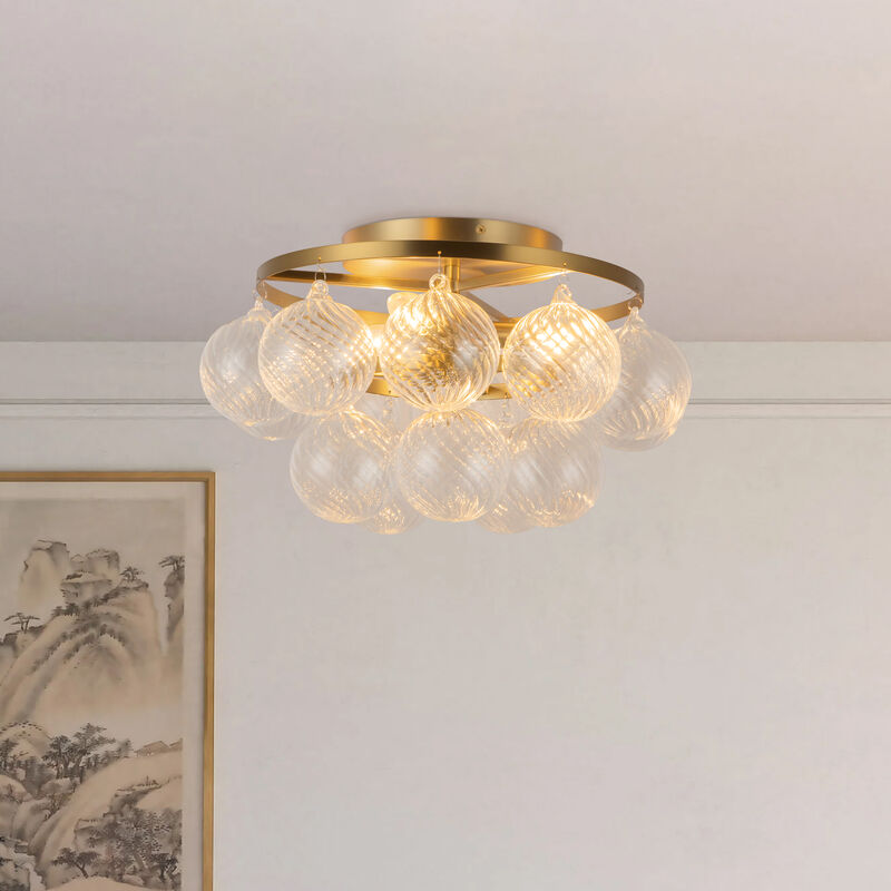 Faye 18 in Semi Flush Mount with Glass image number 5