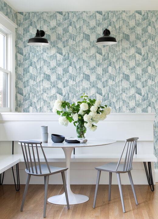 Demi Teal Distressed Wallpaper