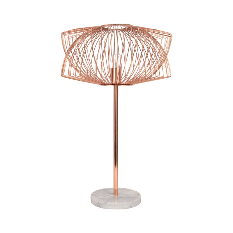 Metal 28" Table Lamp W/Cage image number 0