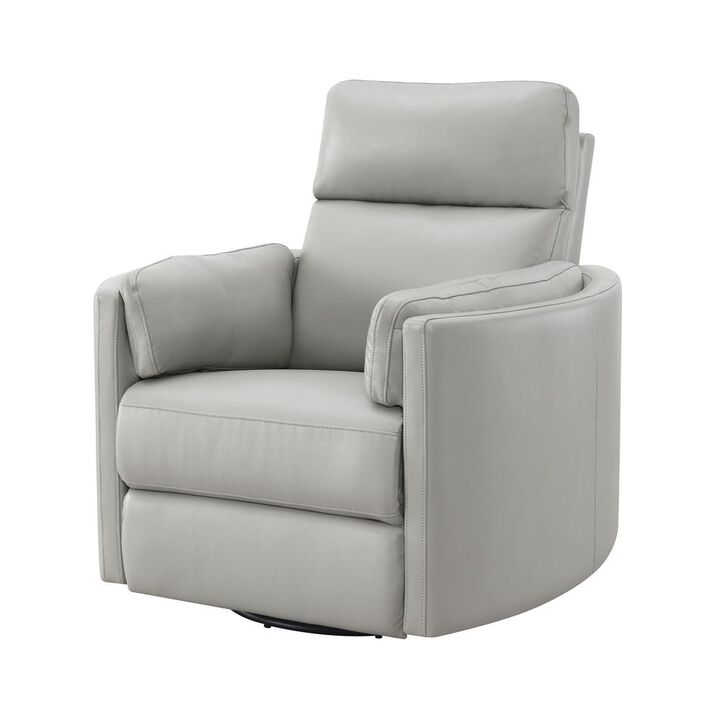 Acme Furniture Sagen Glider Recliner Swivel, Gray Leather Aire