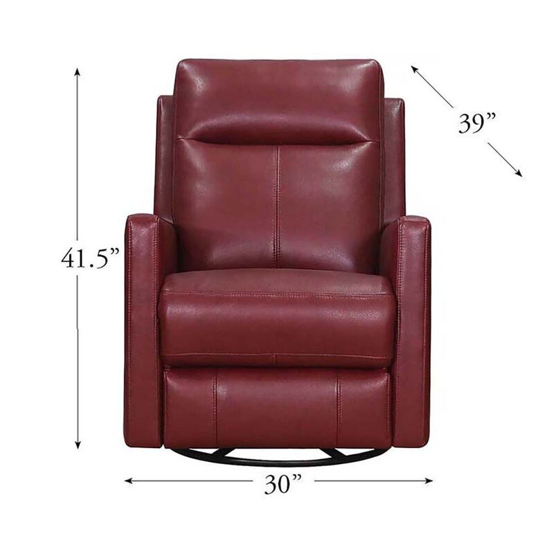 Vienna Power Headrest Swivel Glider Leather Recliner