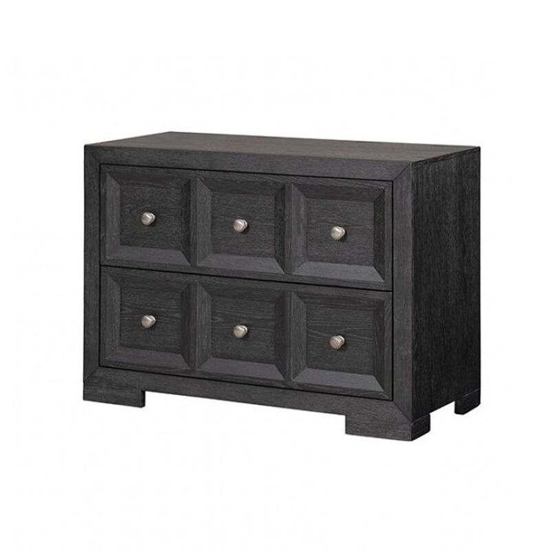 Kizie 5pc Queen Bedroom Set, Recessed Panel, Weathered Black Wood image number 5