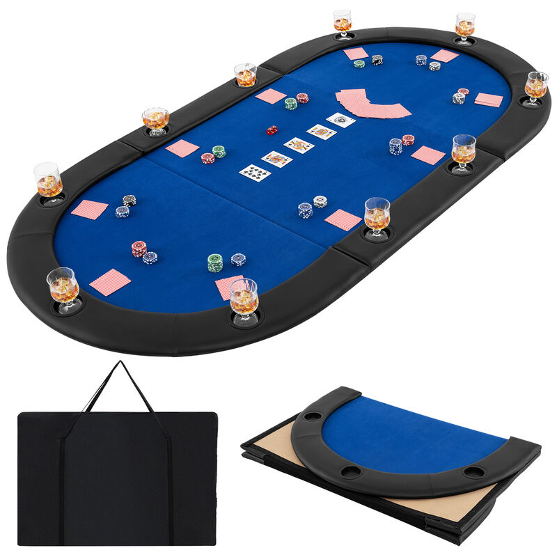 10 Player Portable Poker Table Top with Foldable Design and Padded Surface image number 7