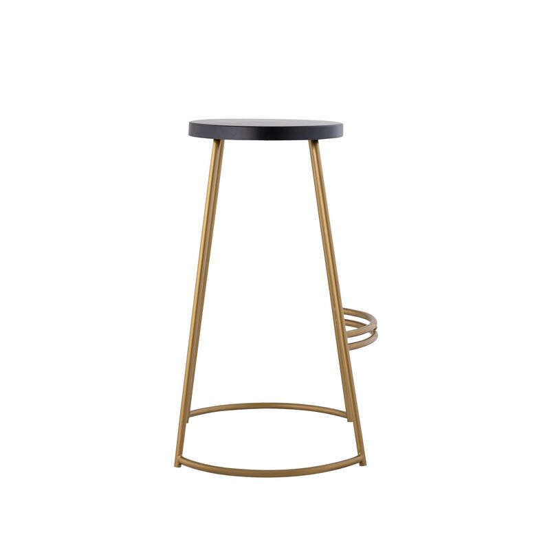 Hula Modern Designer Iron Curved Backless Bar Stool