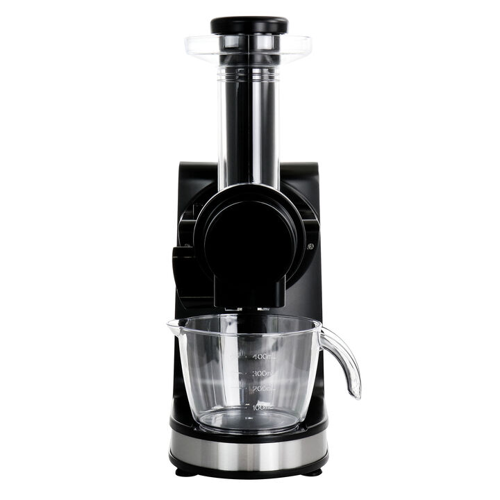 MegaChef Masticating Slow Juicer Extractor with Reverse Function, Cold Press Juicer Machine with Quiet Motor