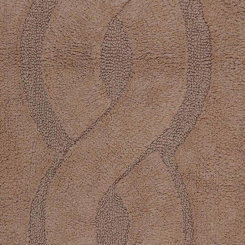 Beautiful Sculptured Chain Design Bath Rug With Anti Skid Latex Back Is Made Cotton Super Soft