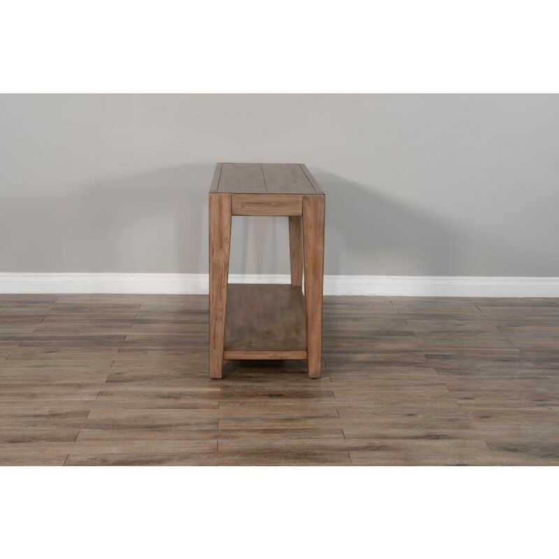 Sunny Designs Doe Valley 50 Mid-Century Mahogany Wood Sofa Table in Taupe Brown