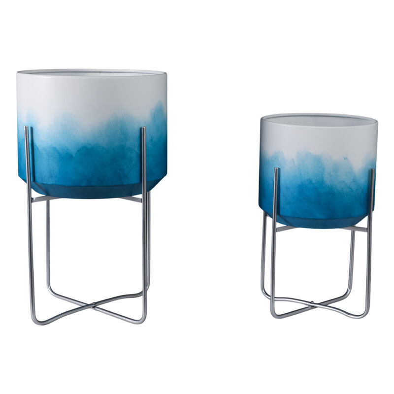 Blue Ombre Planters (Set of 2)