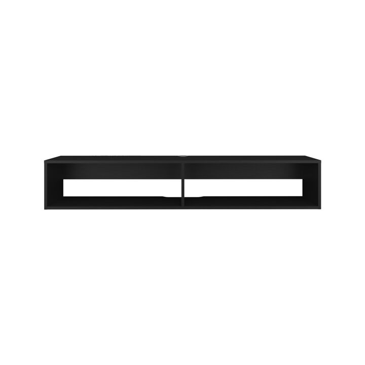 HomeRoots 59" Black Floating Mount TV Stand