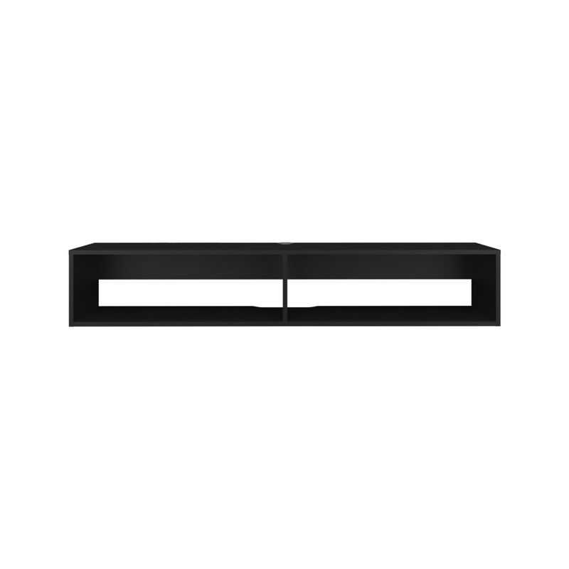 HomeRoots 59" Black Floating Mount TV Stand image number 0