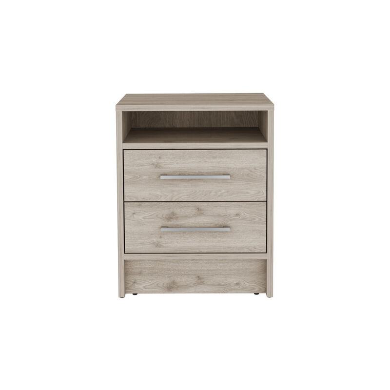 Streamdale Eter Nightstand, Superior Top, Two Drawers - Light Gray image number 0