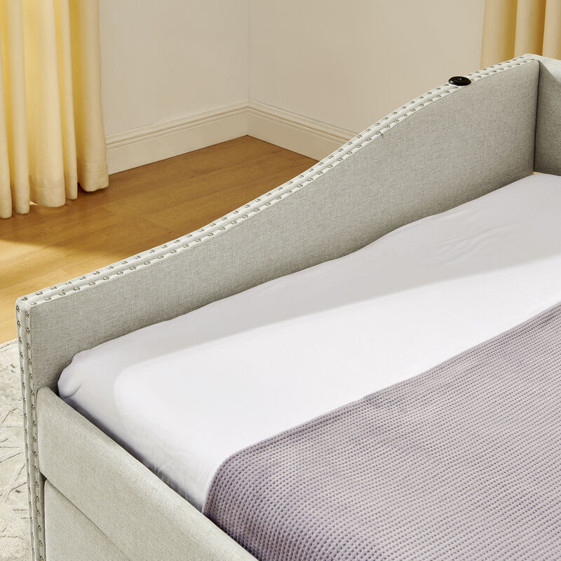 Cospeb Tufted Upholstered Daybed image number 7
