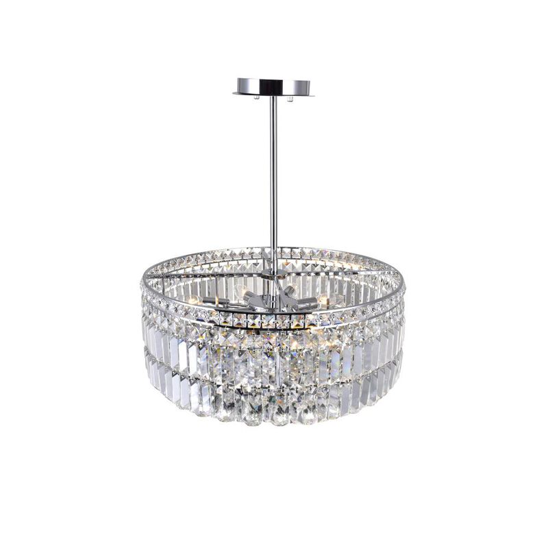 Colosseum 8 Light Down Chandelier With Chrome Finish