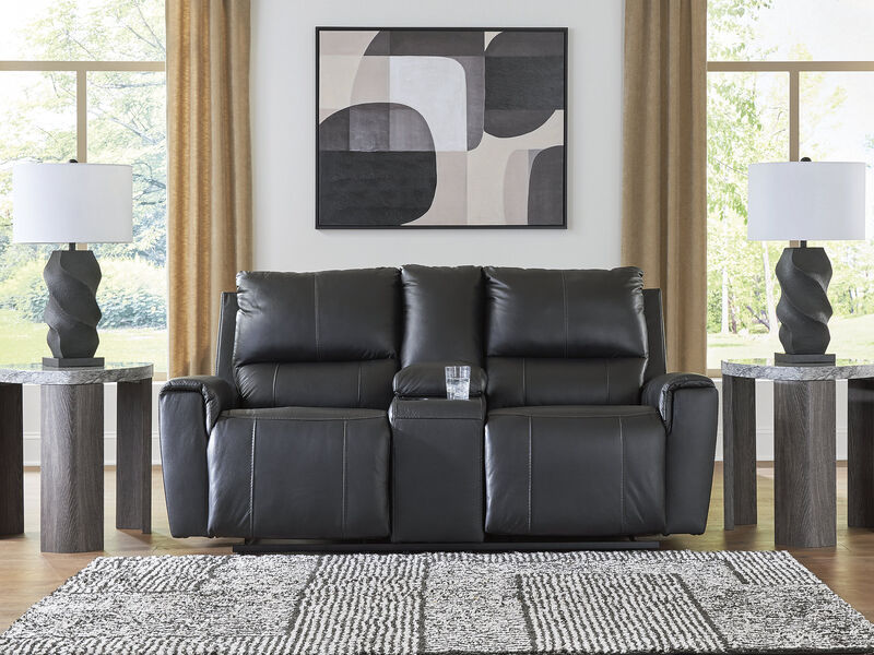 Danemere Reclining Loveseat with Console image number 1