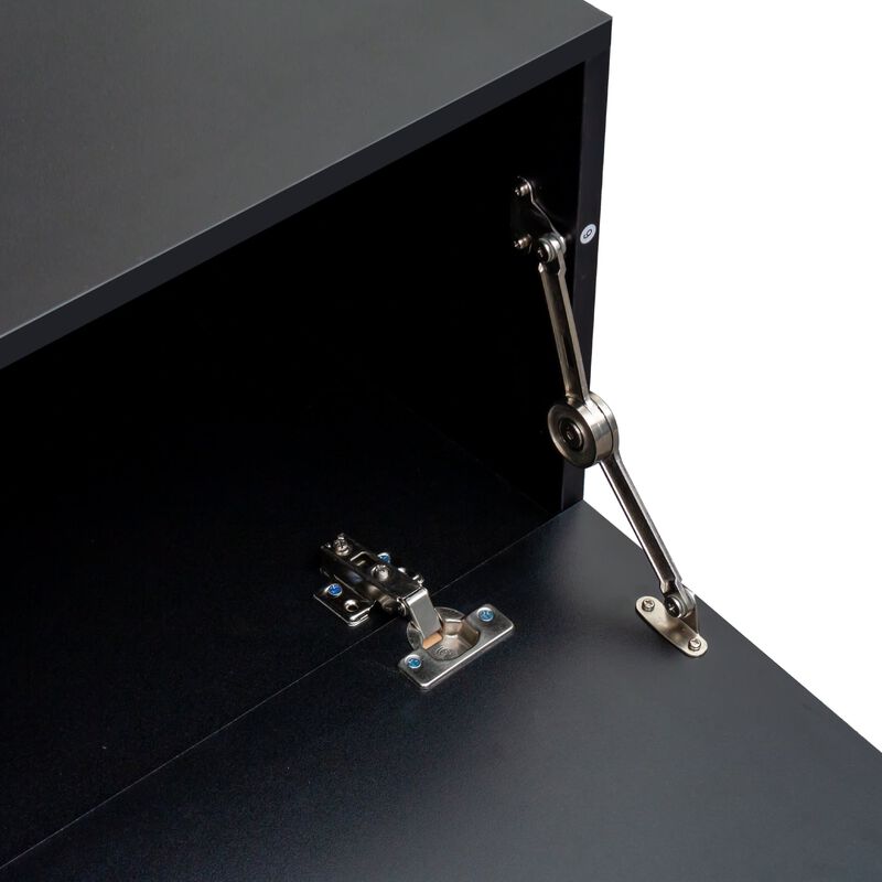 Clihome Wood Extendable TV Stand Rectangle Entertainment Center,Media TV Console For Living Room Bedroom