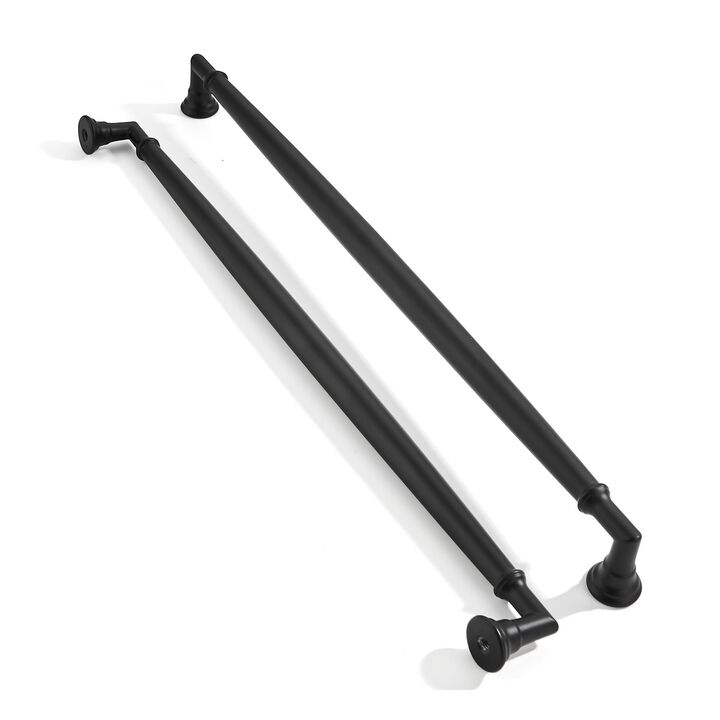 ZAUYX 2 Pack 10 Inch Hole Center Matte Black Cabinet pulls Solid Heavy Duty Cabinet Pull Cabinet Handles Kitchen Cabinet Hardwar