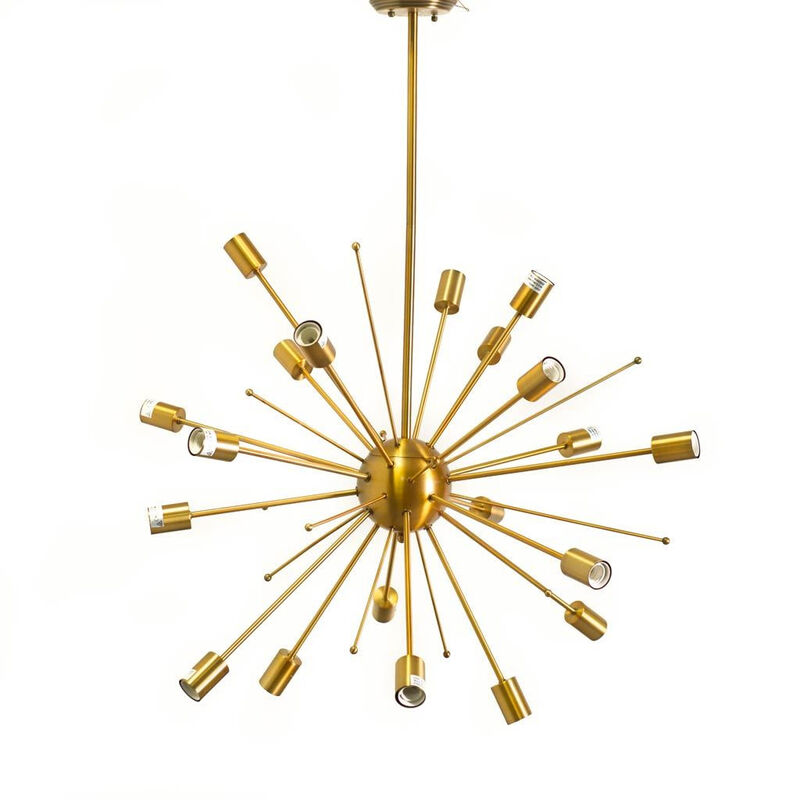 HomeRoots Gold Multi Light Metal Dimmable Chandelier image number 0
