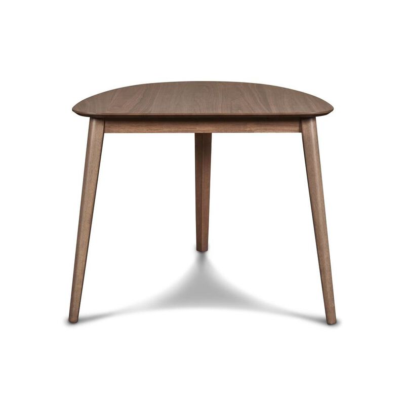 Solid Wood Corner Dining Table &ndash; Small Mid Century Modern Table in Walnut image number 3