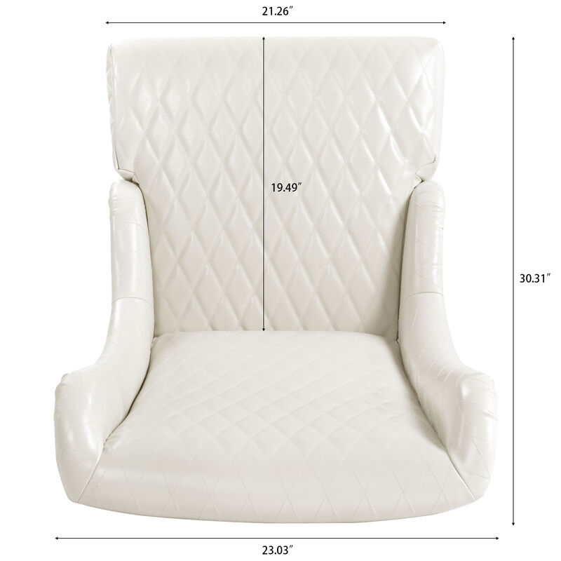 Caldik 23.03" PU Accent Chair image number 8