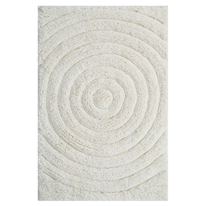 Knightsbridge Echo 220 GSF Non Skid Back Bath Rug 17" x 24" - Ivory