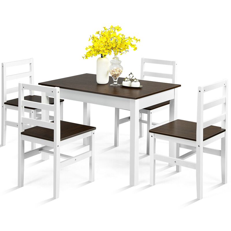 5-Piece Compact Kitchen Dining Set for Small Spaces and Modern Homes.