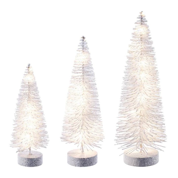 White Bottle Brush Clear Lts