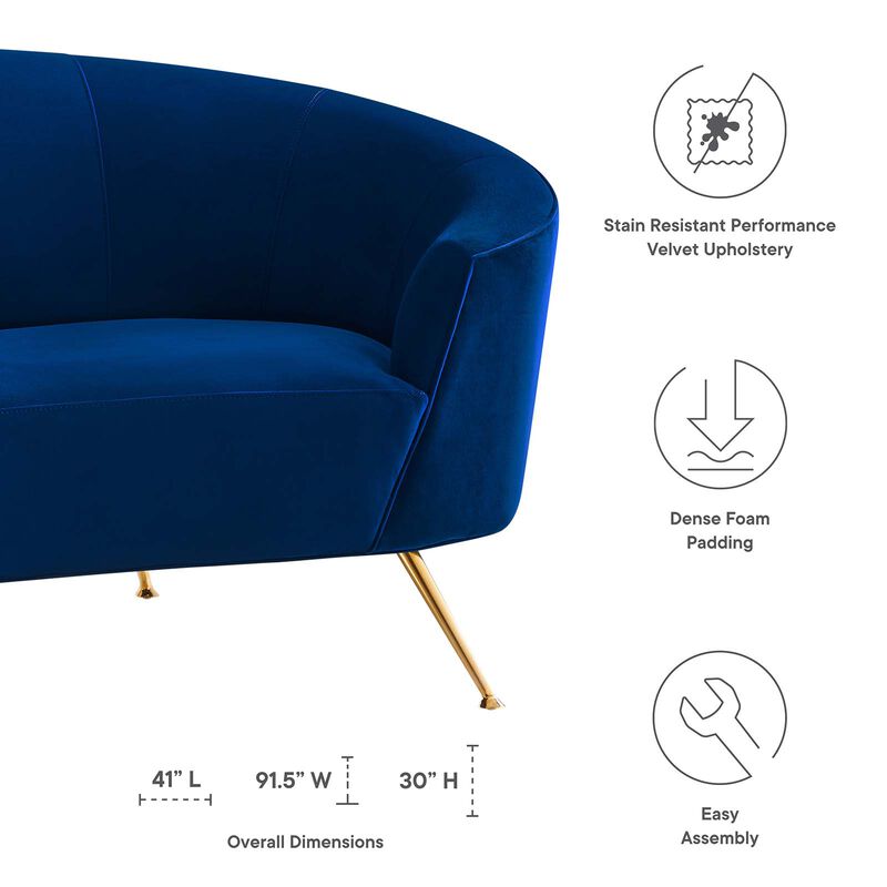 Marchesa Upholstered Performance Velvet Sofa image number 6