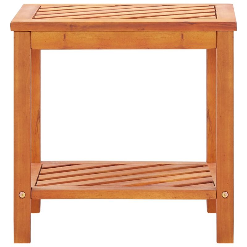 vidaXL Side Table Solid Acacia Wood 17.7"x13"x17.7"