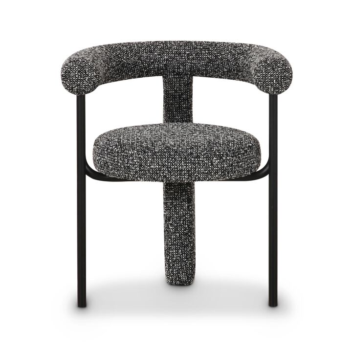 Synn Black Performance Boucle Dining Chair