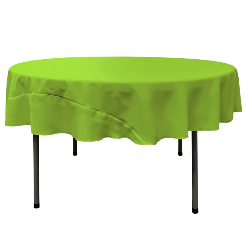 72in Round Table Cover Polyester Poplin Wrinkle Resistant for Event Tables image number 0