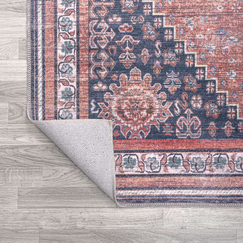 Dalyan Geometric Medallions Machine-Washable Area Rug