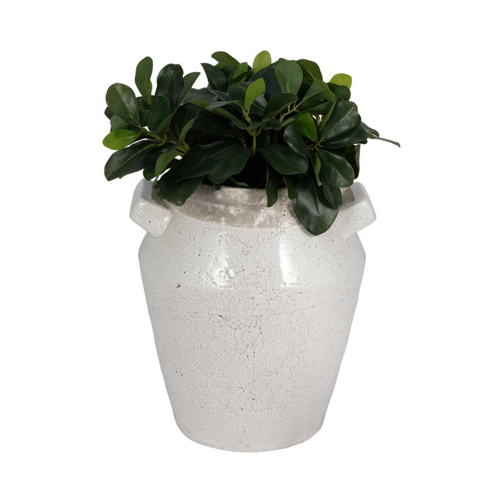 Crackle Vase w/ Squared Handle