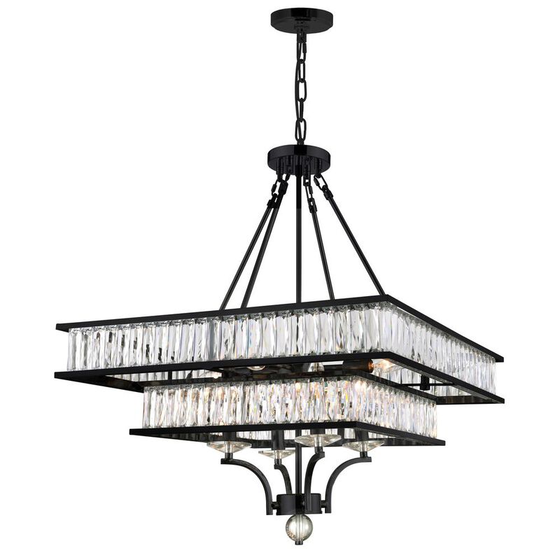 CWI Lighting Shalia 8 Light Chandelier With Black Finish