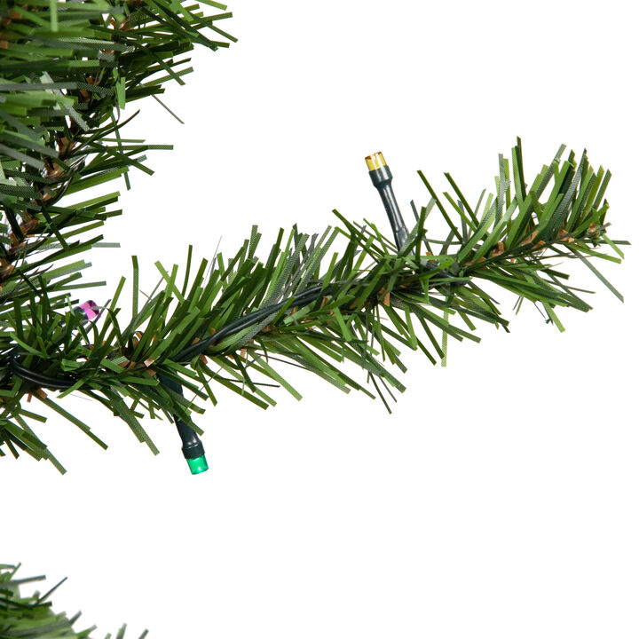 3' Pre-Lit LED Medium Canadian Pine Artificial Christmas Tree  Multicolor Lights