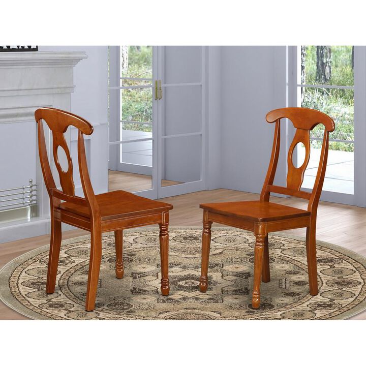 Napoleon styled chair with wood seat, Set of 2
