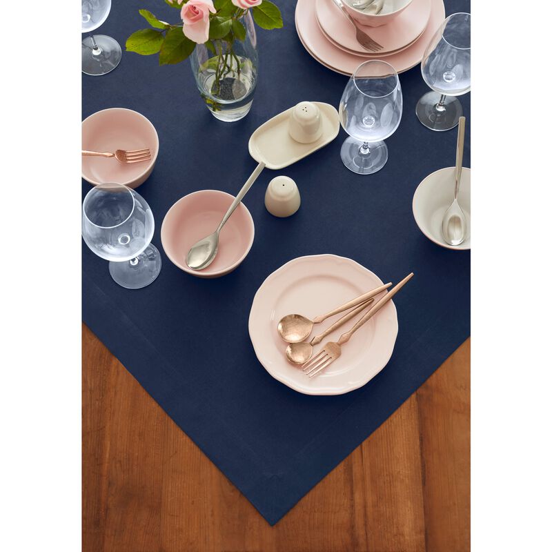 Cotton Linen Table Throw - Dru - Cotton Linen Plain