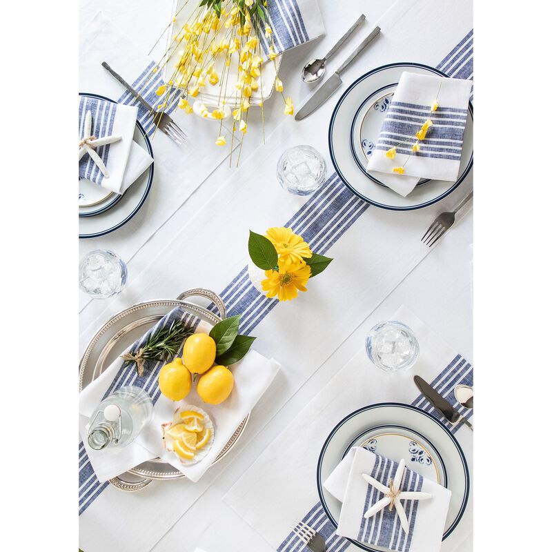 Solino Home Farmhouse 100% Linen Table Runner &ndash; Handcrafted, Machine Washable, Perfect for Holiday and Everyday Dining