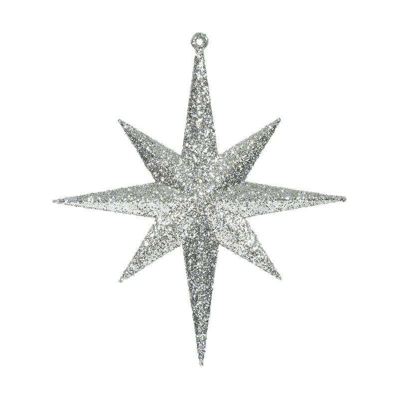 Vickerman 8" Champagne Iridescent Glitter Bethlehem Star Christmas Ornament, 4 per Box image number 0