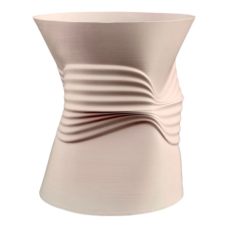 Brent MidCentury Modern Indoor Crushed Can Eco-Friendly 3D Printed Planter with Drainage