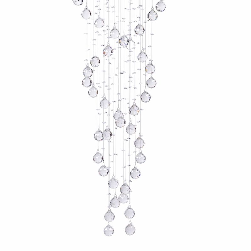 Crystal Chandelier Double Helix 12 LED Light