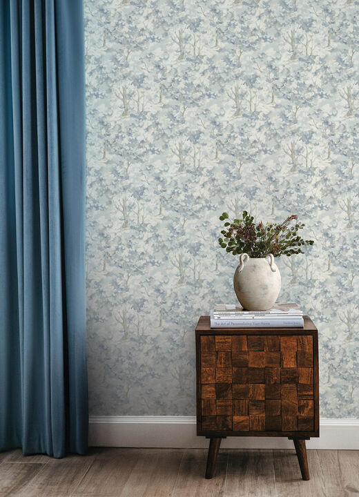 Thicket Blue Forest Wallpaper (Set of 2)