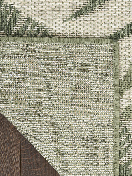 Garden Oasis GOA02 Ivory/Green 4' x 6' Rug