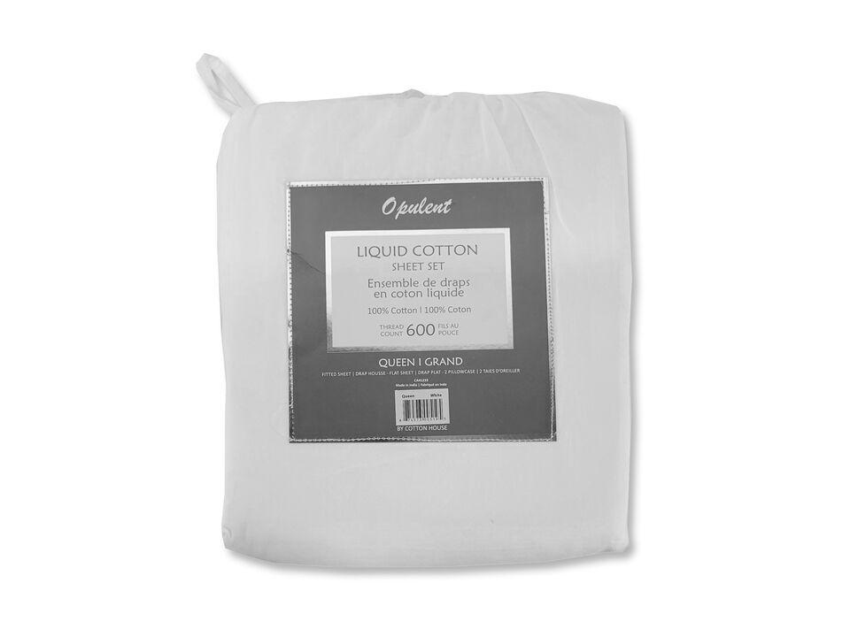 Cotton House - Liquid Cotton Sheet Set, 600 Thread Count.