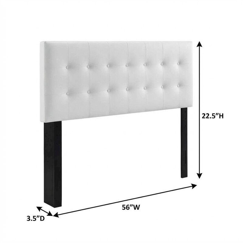 Upholstered Vinyl Full Headboard with Stylish Design and Durable Build image number 2