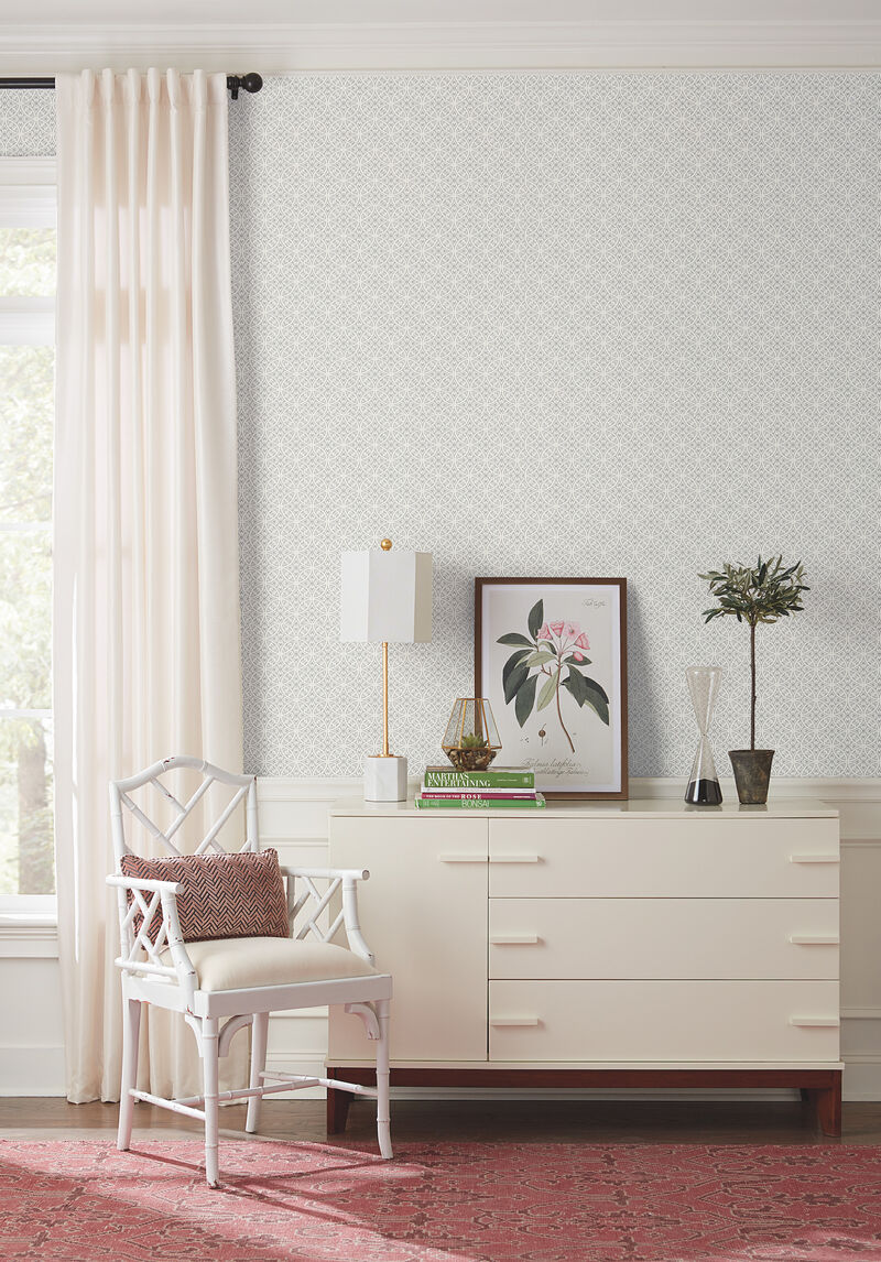 Lacey Circle Geo Grey Wallpaper image number 1