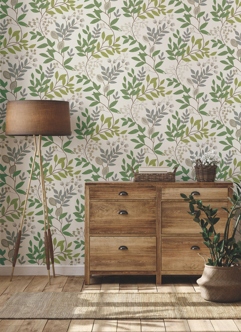 Eden Retreat Beige & Green  Wallpaper image number 2