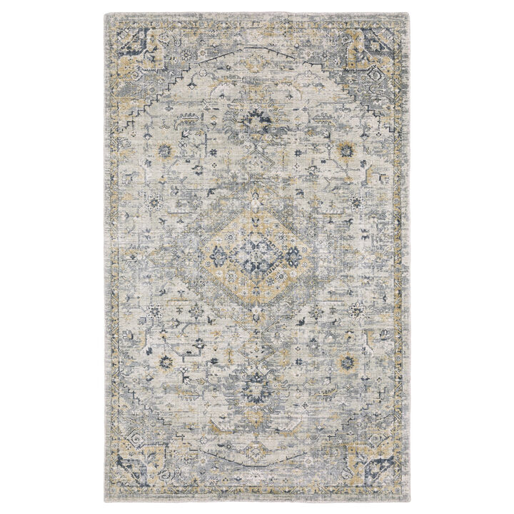 HomeRoots Medallion Hand Tufted Area Rug