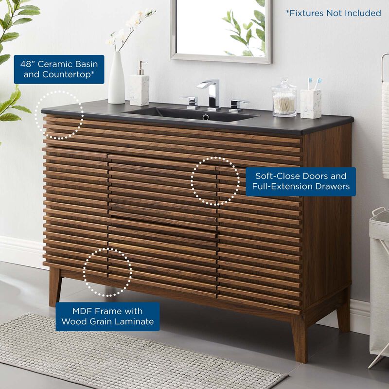 Render 48" Single Sink Bathroom Vanity image number 8